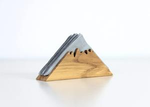 Porte-serviettes en bois moderne pour table, organiseur de mouchoirs durable fait à la main pour restaurant et hôtel - Product Image 5