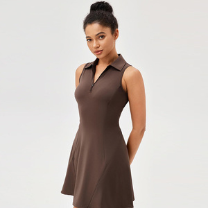 Combinaison de sport personnalisable pour femme, séchage rapide, respirante, en Spandex/Polyester, col en V, fermeture éclair, poches intégrées - Product Image 5