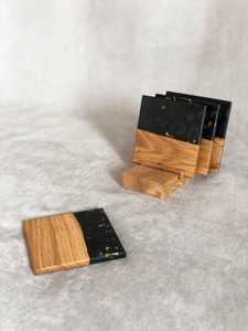 Premium Handmade Acacia Wood & Resin Beverage Coaster Set Stylish Home Décor & Dining Table Accessories - Product Image 3