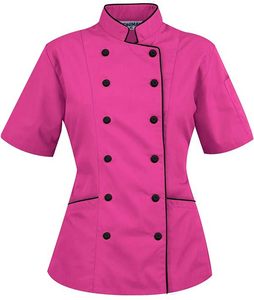 Chaqueta de Chef de Manga Corta Unisex de Poliéster Multicolor con Bordado Hecho a Mano, Decorativa, para el Hogar, Cocina, Regalo y Uso en Hoteles - Product Image 1