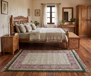 Large Size Handmade Cotton <b>Rug</b> Custom Printed Bohemian Floral Pattern Anti-Slip Eco-Friendly <b>Prayer</b> Living Room Bedroom Home - Product Image 2
