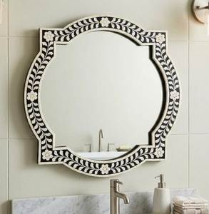 Bone Inlay <b>Mirror</b> Frame Stylish Hand Crafted Bone & Mother of Pearl Inlay <b>Mirror</b> Frame for Home Hotel Restaurant Decoration - Product Image 3