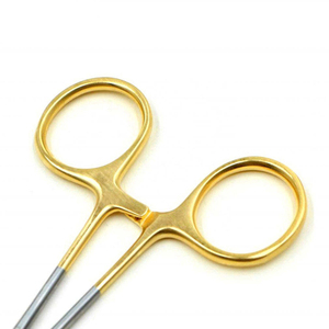 Porte-aiguille dentaire manuel plaqué or, instrument chirurgical hémostatique en acier inoxydable, outil de précision réutilisable CE - Product Image 5