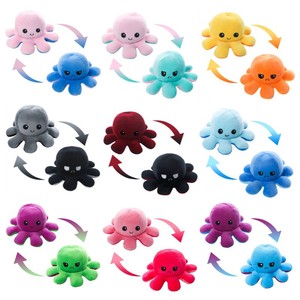 Peluche Pieuvre Réversible Double Face, Poupée en Peluche Pieuvre à Double Face Changeant d'Humeur, Décoration Douce en Peluche, Cadeau - Product Image 4