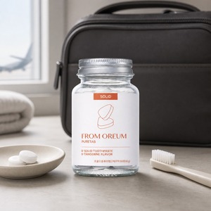 [FROM OREUM] ยาสีฟันแบบเม็ด Away From Home รสส้มเชจู 60 เม็ด สำหรับใส่กระเป๋าเดินทางและอุปกรณ์อาบน้ำสำหรับการเดินทาง - Product Image 5