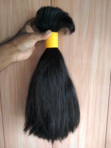 Extensions de cheveux vierges indiens non-Remy, super double drawn, lisses, 10-14 pouces, 100% cuticules alignées, en vrac - Product Image 1