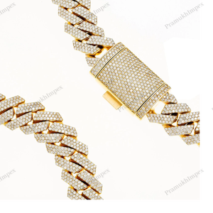 Men's 19MM 22 Inches Elegant Iced Cuban Link <b>Chain</b> 925 Sterling Silver <b>Extended</b> Clasp Hip Hop Thick Miami Luxury Statement - Product Image 3