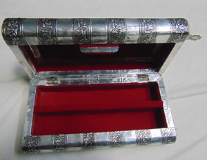 Handcrafted Minakari Metal <b>BANGLE</b> JEWELERY BOXES with Ring Organizer Decorative Storage Case with Velvet Interior Gift Box - Product Image 5