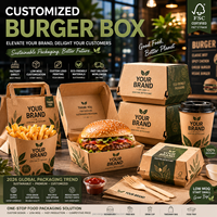Boîte alimentaire à double paroi en kraft brun, prix de gros, fournisseur fiable, haute qualité, abordable, sûre pour les aliments, avec impression personnalisée
