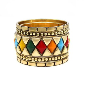 Best Quality Design Geometric Multicolor <b>Bracelet</b> Bangle Gold Plated Bohemia Style Unisex Jewelry Party Wedding for Woman - Product Image 1