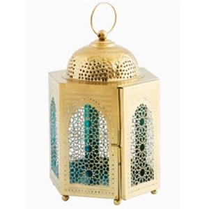 Farolillo Marroquí para Decoración del Hogar, Farolillos de Metal Antiguos con Vidrio de Colores, Farolillos para Interiores y Exteriores, Jardín, Ramadán - Product Image 2