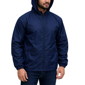 Custom Men's Rain <b>Jacket</b> Waterproof Wind Resistant Outerwear <b>With</b> Adjustable Hood Men's Outdoor Durable Water Rain <b>Jacket</b> - Product Image 4