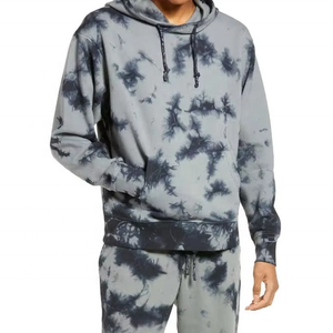 Nueva llegada de los hombres 100% algodón pulóver sudadera personalizada con capucha superior con diseño de impresión OEM para la temporada de invierno Color sólido Tie Die - Product Image 1