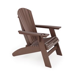 Sedia Adirondack Marrone per Patio e Giardino, Robusta in HDPE Poly Lumber per Bordo Piscina - Product Image 1