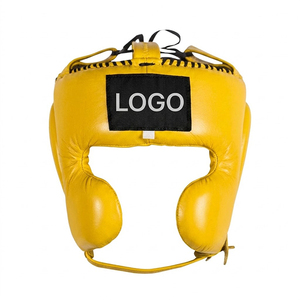 Protector de Cabeza de Cuero Duradero de Alta Calidad al por Mayor, con Correa Ajustable y Diseño Único para Boxeo y Kick Boxing - Product Image 1