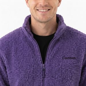 Custom Outdoor Winter <b>Thick</b> Warm Patchwork Color Block Zipper Fashionable Sherpa <b>Fleece</b> <b>Jacket</b> <b>Men</b> Sherpa <b>Fleece</b> <b>Jacket</b> <b>Men</b> - Product Image 3