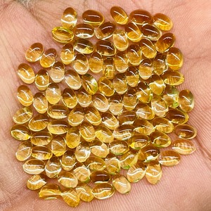 Citrine naturelle ovale taille cabochon 6mm 4mm, pierres précieuses en vrac de citrine dorée, prix de gros, lot en vrac pour la fabrication de bijoux - Product Image 1