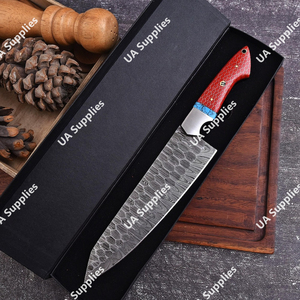 2026 New Design Damascus Steel Chef <b>Knife</b> Razor <b>Sharp</b> Full Tang Modern Style <b>Kitchen</b> <b>Knife</b> Gift Box Honeycomb Handle Luxury OEM - Product Image 2