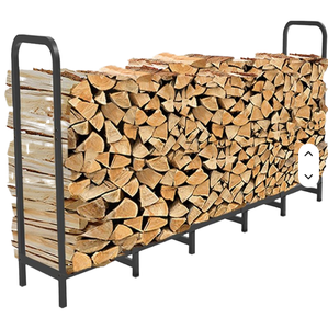 Support de rangement pour bûches d'extérieur en métal robuste pour cheminée, jardin, patio, organisation de la cour - Product Image 2