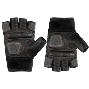 Unisex <b>Leather</b> Half Finger Lightweight Gym <b>Gloves</b> for Closure Adjustable Wrist Strap for Weight Lifting Fitness Training - Product Image 3