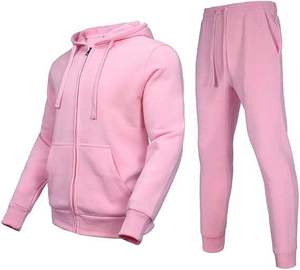 Pantalon de jogging décontracté en maille rose pour homme avec taille ajustable, poches latérales et bas de jambe côtelé – Style automne - Product Image 6
