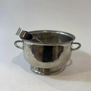 Excellent Polished Silver Stainless Steel Ice Bucket With Lid & Handles Wall Insulated Wine Champagne <b>Cooler</b> Beverage Tub - Product Image 4