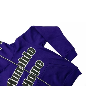 Sweat-shirts à capuche personnalisés avec logo imprimé en relief, faible MOQ, 100 % coton, manches longues pour hommes, pour usage vestimentaire - Product Image 5