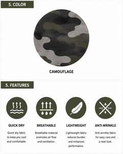 Bañadores Casuales para Hombre con Estampado de Camuflaje, Secado Rápido, Cordón Ajustable, Corte Regular, 100% Poliéster, Diseño Tejido, Logotipo Frontal - Product Image 4