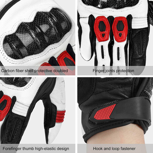 Guantes de Motociclismo de Fibra de Carbono, Guantes de Protección de Cuero para Motociclismo, Estilo Moto GP - Product Image 4