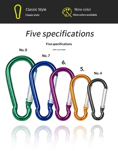 Manufacturer No. 5 Gourd-shaped Mountaineering Buckle Spring Aluminum Alloy Backpack Gourd Mountaineering <b>Hook</b> - Product Image 6
