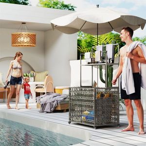 Cesto portaoggetti in rattan - Product Image 5
