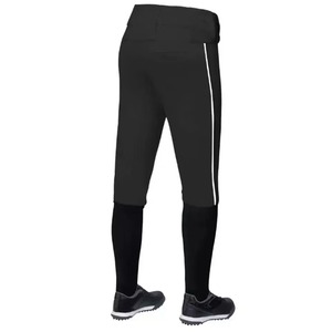 Unisex <b>White</b> Baseball Pants Tapered Fit Breathable 100% Polyester Full Length Sport Pant <b>Button</b> Fly Closure Custom Team Brand - Product Image 4