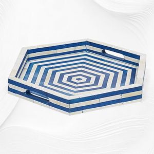 Premium Bone Inlay Serving Tray Handmade Decorative <b>Platter</b> For Hospitality Events And Home Entertaining - Product Image 2