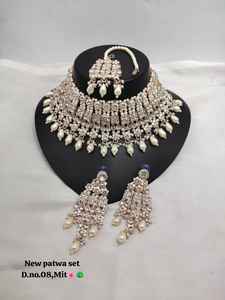 Nuevo Conjunto de Collar Choker Vintage Chapado en Oro con Diseño Patwa Kundan y Pendientes para Novia, Boda India, Fiesta, Compromiso - Product Image 2