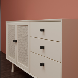 Poignée conique à niveaux en aluminium, design Tivara, laiton doré, noir, or rose, bleu ciel, marron mat, acier inoxydable mat pour armoire - Product Image 1