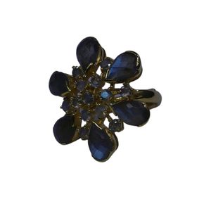 Wedding Wear 925 Sterling Silver Gold Plated Jewelry <b>Labradorite</b> Gemstone Women Wear Classic <b>Ring</b> - Product Image 2