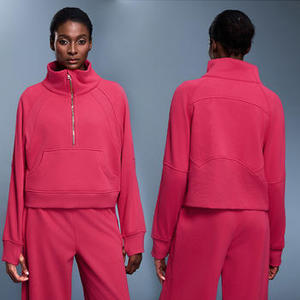 Wholesale Women's Oversized Sweatshirt Fleece Winter Sweatshirt Customized With Pockets Logo Sweatshirt Women's - Product Image 1