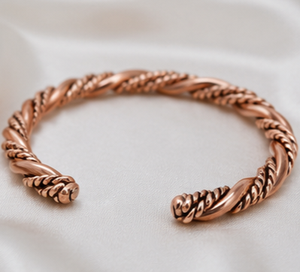 Rustic Twisted <b>Wire</b> Strand Pure Copper Adjustable Health Cuff Bracelet Exquisite Metal Jewelry Promotional Novelty Gift - Product Image 5