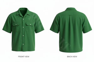 Camisa de Vestir de Manga Corta de Mezclilla Personalizada Pro Felt con Bolsillos Delanteros, Ropa Casual Elegante para Hombre, Camisa Ligera con Botones - Product Image 6