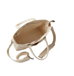 <b>Large</b> Solid Color Multi-Pocket <b>Canvas</b> Tote <b>Bag</b> with Adjustable Shoulder Strap and <b>Large</b> Capacity - Product Image 3