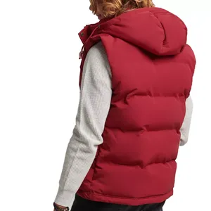 Veste d'hiver décontractée pour homme, personnalisable, respirante, sans manches, gilet matelassé, meilleure qualité, pour temps froid, à capuche, légère, logo personnalisé - Product Image 2