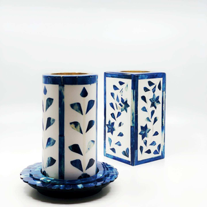 Premium Hand-made Marble <b>Incense</b> <b>Holder</b> with Bone Inlay Bakhoor Burner - Product Image 1