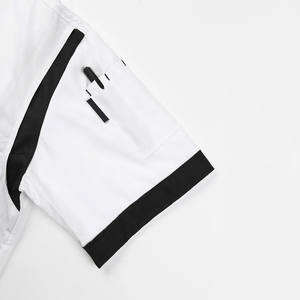 Chemise de Chef Blanche à Manches Courtes de Qualité Supérieure, Vêtement de Travail pour le Personnel de Restaurant et d'Hôtel, Hauts Courts, Uniforme de Chef, Veste et Manteau - Product Image 2