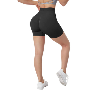 Shorts deportivos de compresión sin costuras para mujer, para yoga, gimnasio, entrenamiento, fitness, ciclismo. - Product Image 2