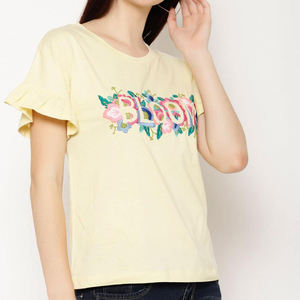 เสื้อยืดผู้หญิงลายปักทันสมัย ระบายอากาศได้ดี ดีไซน์จากโรงงานปากีสถาน ปี 2026 ลายพิมพ์ฤดูร้อน ขายออนไลน์ - Product Image 3