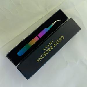 Pinzas para pestañas de 10 mm, curvas/de 90 grados, rectas, multicolor, recubiertas, de precisión, duraderas, de acero inoxidable, antiestáticas. - Product Image 5