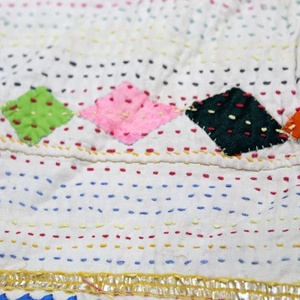 Antique 1960s Vintage cousu à la main Kantha Banjara Dowry Bag/Taie d'oreiller - Product Image 1