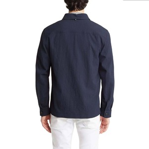 Camisa de mezclilla para hombre - Camisa cargo de manga larga resistente con bolsillos dobles para uso diario y al aire libre - Product Image 3