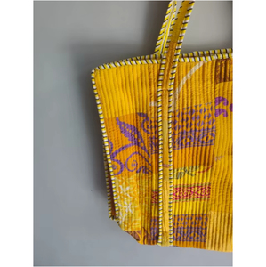Sac fourre-tout bohème en coton à rayures et motifs floraux, poignée souple, ouverture supérieure, unisexe, antivol, capacité 20-35L, pour le camping, usage quotidien, cadeau - Product Image 2