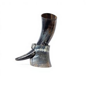 Support en corne de bœuf Moscow Mule, directement du stock hôtelier, unique, écologique, compatible lave-vaisselle, qualité alimentaire, pour déjeuner/dîner/pique-nique - Product Image 2